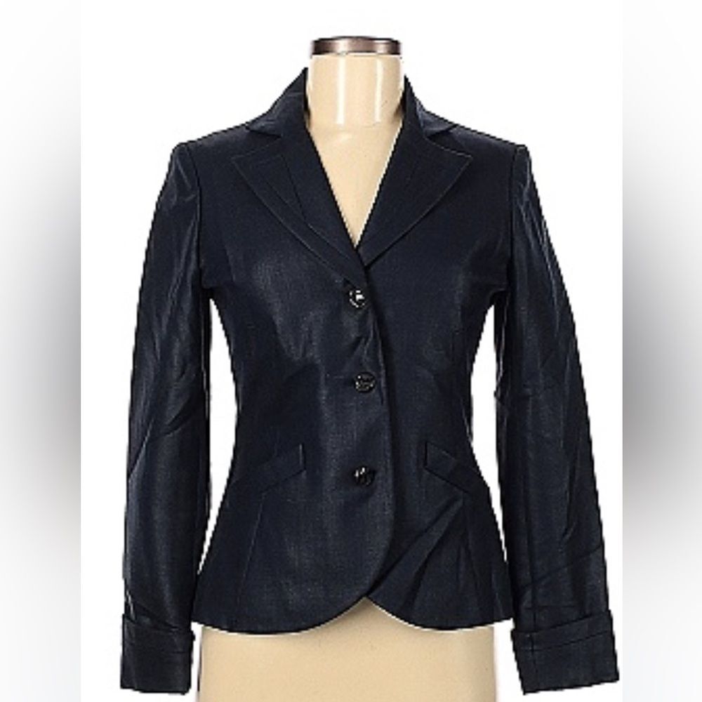 Karl Lagerfeld Vintage Tailored Black Blazer Jacket Size 40 S Made in Portugal